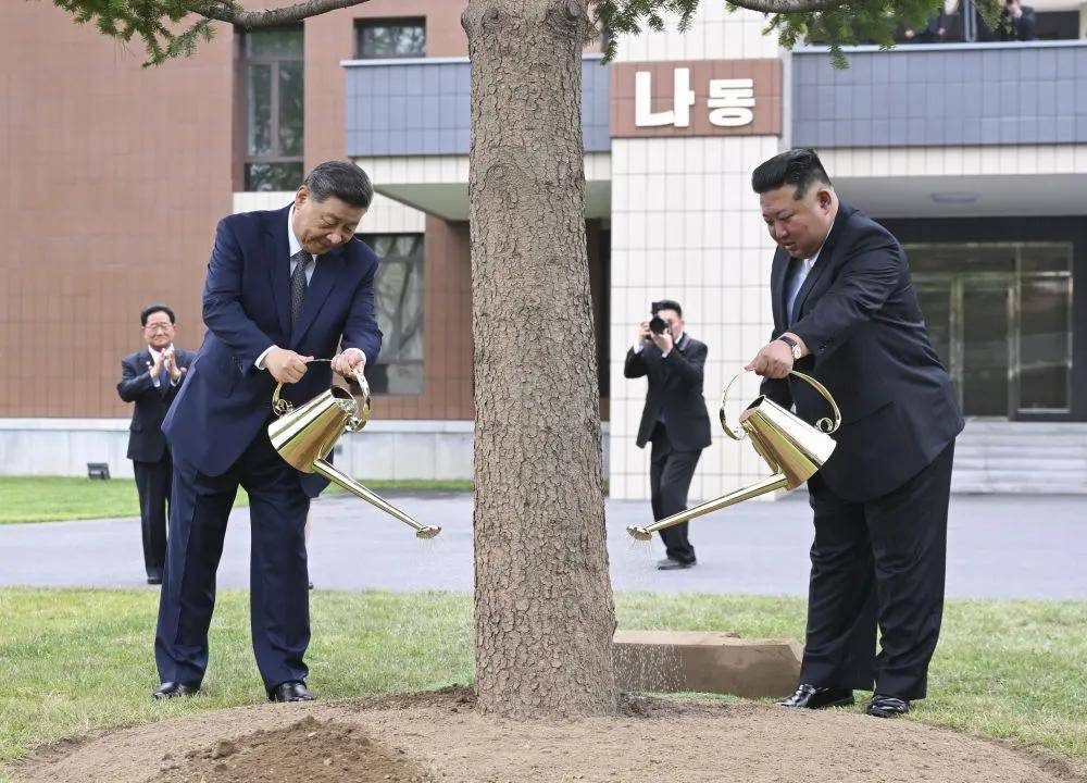 图讯丨习近平和彭丽媛参谒中朝友谊塔